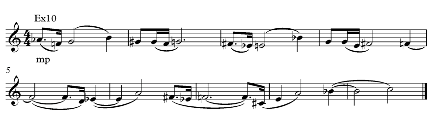 Musical score excerpt, Ex. 10